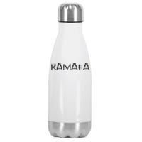 Kamala Cat Typography Alphabet Cats For Kamala Harris 2024 Stainless Steel Insulated Water Bottle