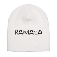 Kamala Cat Typography Alphabet Cats For Kamala Harris 2024 Short Acrylic Beanie