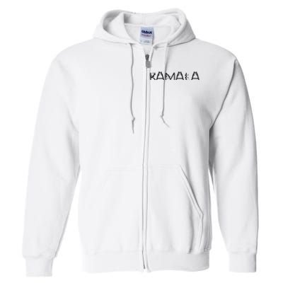 Kamala Cat Typography Alphabet Cats For Kamala Harris 2024 Full Zip Hoodie