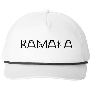 Kamala Cat Typography Alphabet Cats For Kamala Harris 2024 Snapback Five-Panel Rope Hat