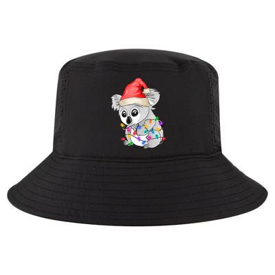 Koala Christmas Tree Light Tangled Pajama Xmas Graphic Great Gift Cool Comfort Performance Bucket Hat