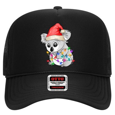 Koala Christmas Tree Light Tangled Pajama Xmas Graphic Great Gift Trucker Hat