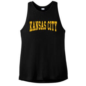 Kansas City Throwback Design Classic Ladies PosiCharge Tri-Blend Wicking Tank