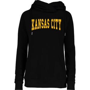 Kansas City Throwback Design Classic Womens Funnel Neck Pullover Hood