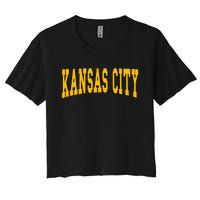 Kansas City Throwback Design Classic Women's Crop Top Tee