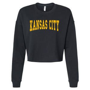 Kansas City Throwback Design Classic Cropped Pullover Crew