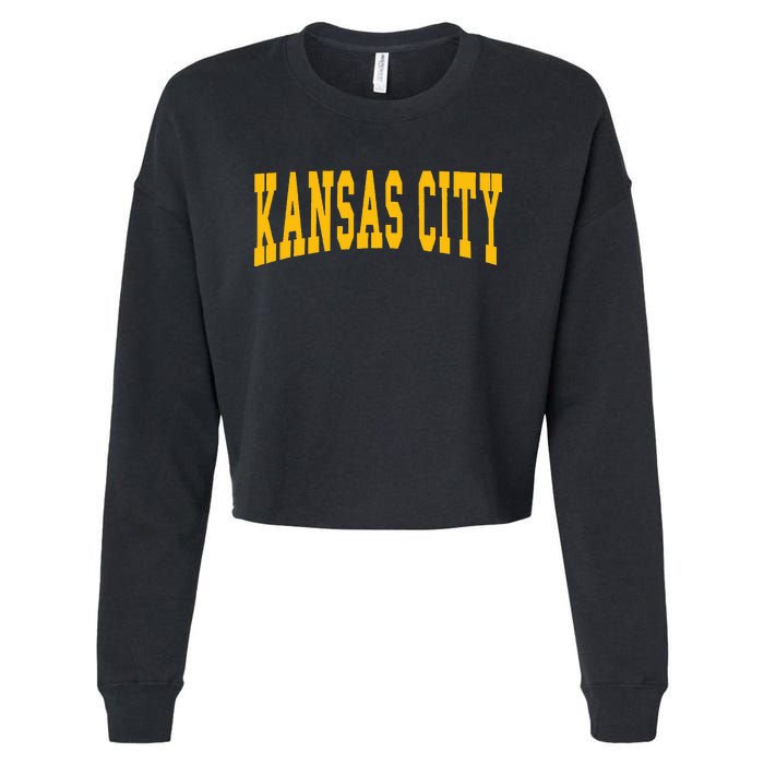 Kansas City Throwback Design Classic Cropped Pullover Crew