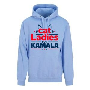 Kamala Cat Typography Funny Cat Ladies For Kamala Cat Lettering Positive Funny Unisex Surf Hoodie