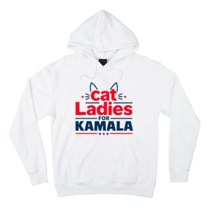 Kamala Cat Typography Funny Cat Ladies For Kamala Cat Lettering Positive Funny Hoodie