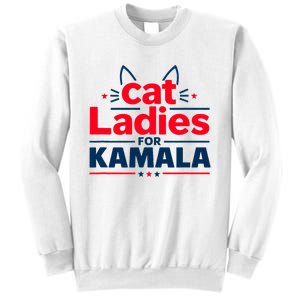 Kamala Cat Typography Funny Cat Ladies For Kamala Cat Lettering Positive Funny Sweatshirt