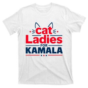 Kamala Cat Typography Funny Cat Ladies For Kamala Cat Lettering Positive Funny T-Shirt