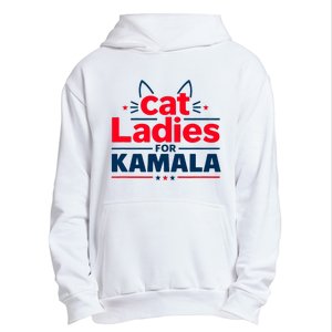 Kamala Cat Typography Funny Cat Ladies For Kamala Cat Lettering Positive Funny Urban Pullover Hoodie