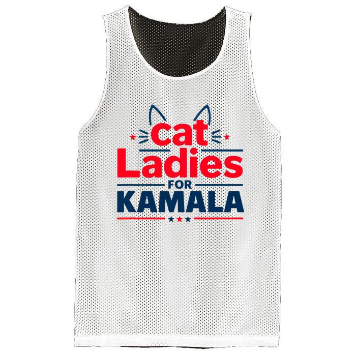 Kamala Cat Typography Funny Cat Ladies For Kamala Cat Lettering Positive Funny Mesh Reversible Basketball Jersey Tank