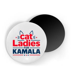 Kamala Cat Typography Funny Cat Ladies For Kamala Cat Lettering Positive Funny Magnet