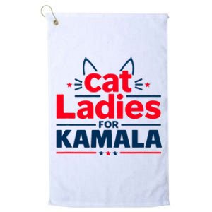 Kamala Cat Typography Funny Cat Ladies For Kamala Cat Lettering Positive Funny Platinum Collection Golf Towel