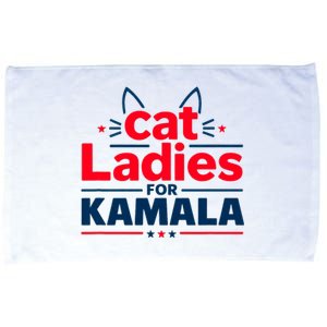 Kamala Cat Typography Funny Cat Ladies For Kamala Cat Lettering Positive Funny Microfiber Hand Towel