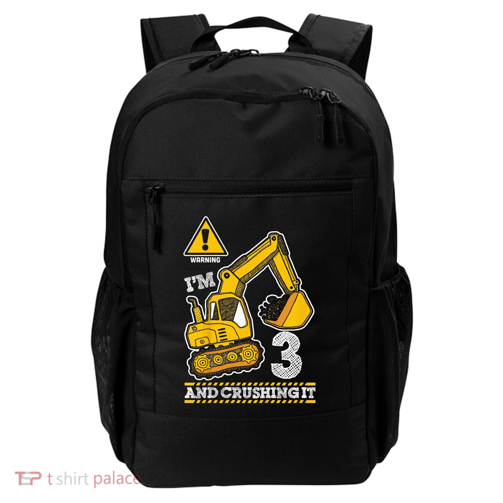 Kids Construction Truck 3rd Birthday 3 Years Old Digger Builder Backpack