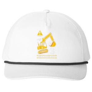 Kids Construction Truck 3rd Birthday 3 Years Old Digger Builder Snapback Five-Panel Rope Hat