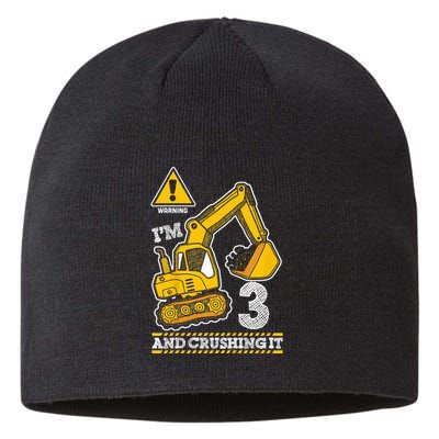 Kids Construction Truck 3rd Birthday 3 Years Old Digger Builder Sustainable Beanie