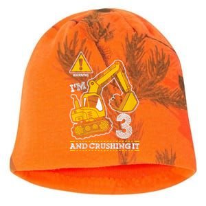 Kids Construction Truck 3rd Birthday 3 Years Old Digger Builder Kati - Camo Knit Beanie