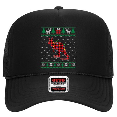 Kangaroo Christmas Tree Lights Decoration Xmas Sweater Ugly Cool Gift Trucker Hat