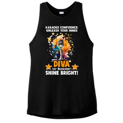 Karaoke Confidence Unleash Your Inner Diva Or Rockstar Ladies PosiCharge Tri-Blend Wicking Tank