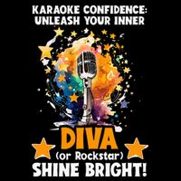 Karaoke Confidence Unleash Your Inner Diva Or Rockstar Drawstring Bag