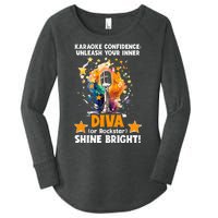 Karaoke Confidence Unleash Your Inner Diva Or Rockstar Women's Perfect Tri Tunic Long Sleeve Shirt