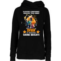 Karaoke Confidence Unleash Your Inner Diva Or Rockstar Womens Funnel Neck Pullover Hood