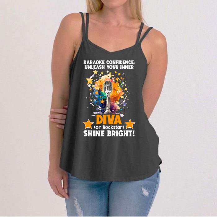 Karaoke Confidence Unleash Your Inner Diva Or Rockstar Women's Strappy Tank