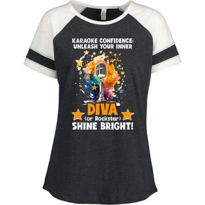 Karaoke Confidence Unleash Your Inner Diva Or Rockstar Enza Ladies Jersey Colorblock Tee