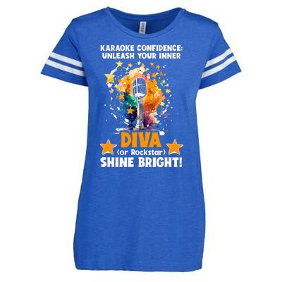 Karaoke Confidence Unleash Your Inner Diva Or Rockstar Enza Ladies Jersey Football T-Shirt