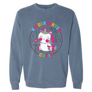 Kindergarten Cutie Unicorn Cute Kindergarten Gift Garment-Dyed Sweatshirt