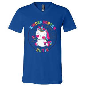 Kindergarten Cutie Unicorn Cute Kindergarten Gift V-Neck T-Shirt