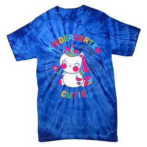 Kindergarten Cutie Unicorn Cute Kindergarten Gift Tie-Dye T-Shirt