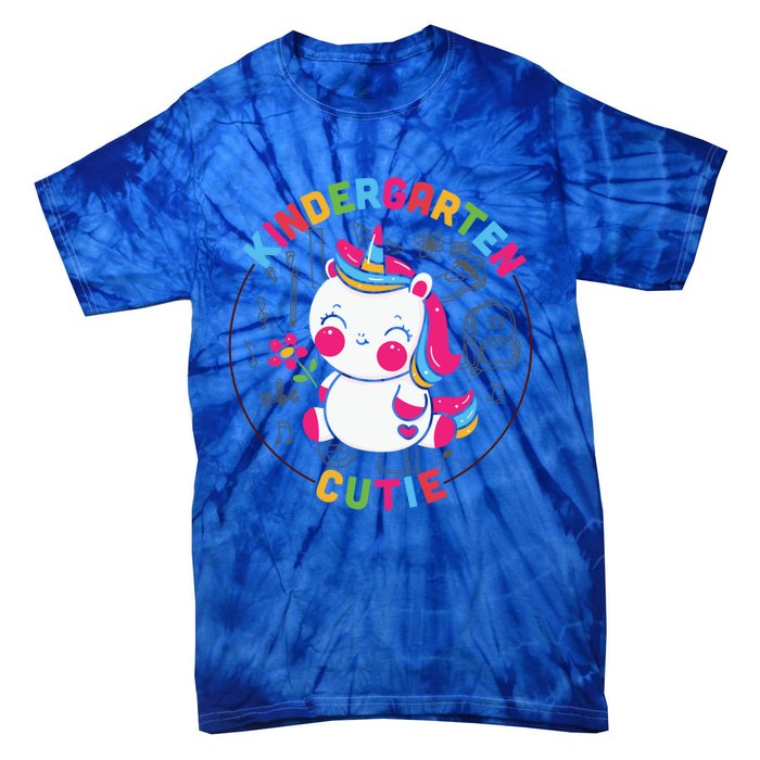 Kindergarten Cutie Unicorn Cute Kindergarten Gift Tie-Dye T-Shirt