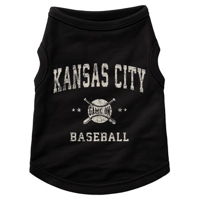 Kansas City Vintage Baseball Throwback Retro Design Doggie Tank
