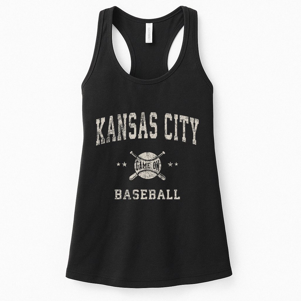 Kansas City Vintage Baseball Throwback Retro Design Womens Tank Top