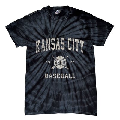 Kansas City Vintage Baseball Throwback Retro Design Tie-Dye T-Shirt