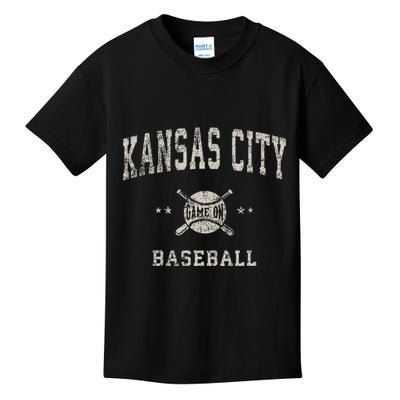 Kansas City Vintage Baseball Throwback Retro Design Kids T-Shirt