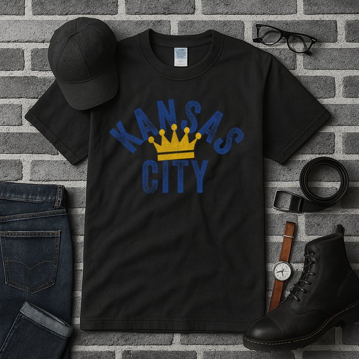 Kansas City Vintage Kc Blue & Yellow Cool Kansas City Locals Tall T-Shirt