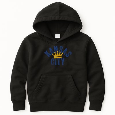 Kansas City Vintage Kc Blue & Yellow Cool Kansas City Locals Kids Hoodie