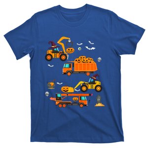 Kids Construction Vehicle Halloween Crane Truck Pumpkin T-Shirt