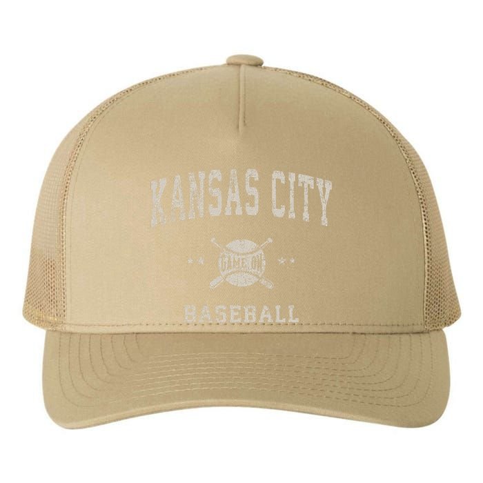 Kansas City Vintage Baseball Throwback Yupoong Adult 5-Panel Trucker Hat