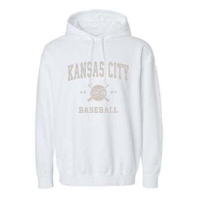 Kansas City Vintage Baseball Throwback Garment-Dyed Fleece Hoodie