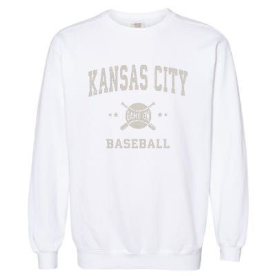 Kansas City Vintage Baseball Throwback Garment-Dyed Sweatshirt