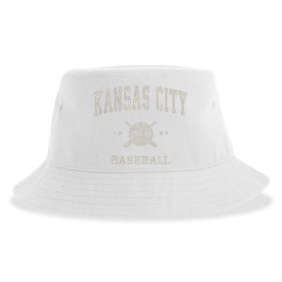 Kansas City Vintage Baseball Throwback Sustainable Bucket Hat