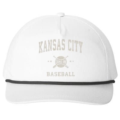 Kansas City Vintage Baseball Throwback Snapback Five-Panel Rope Hat