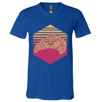 Kawaii Croissant Vintage Gift V-Neck T-Shirt