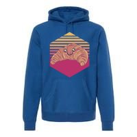 Kawaii Croissant Vintage Gift Premium Hoodie